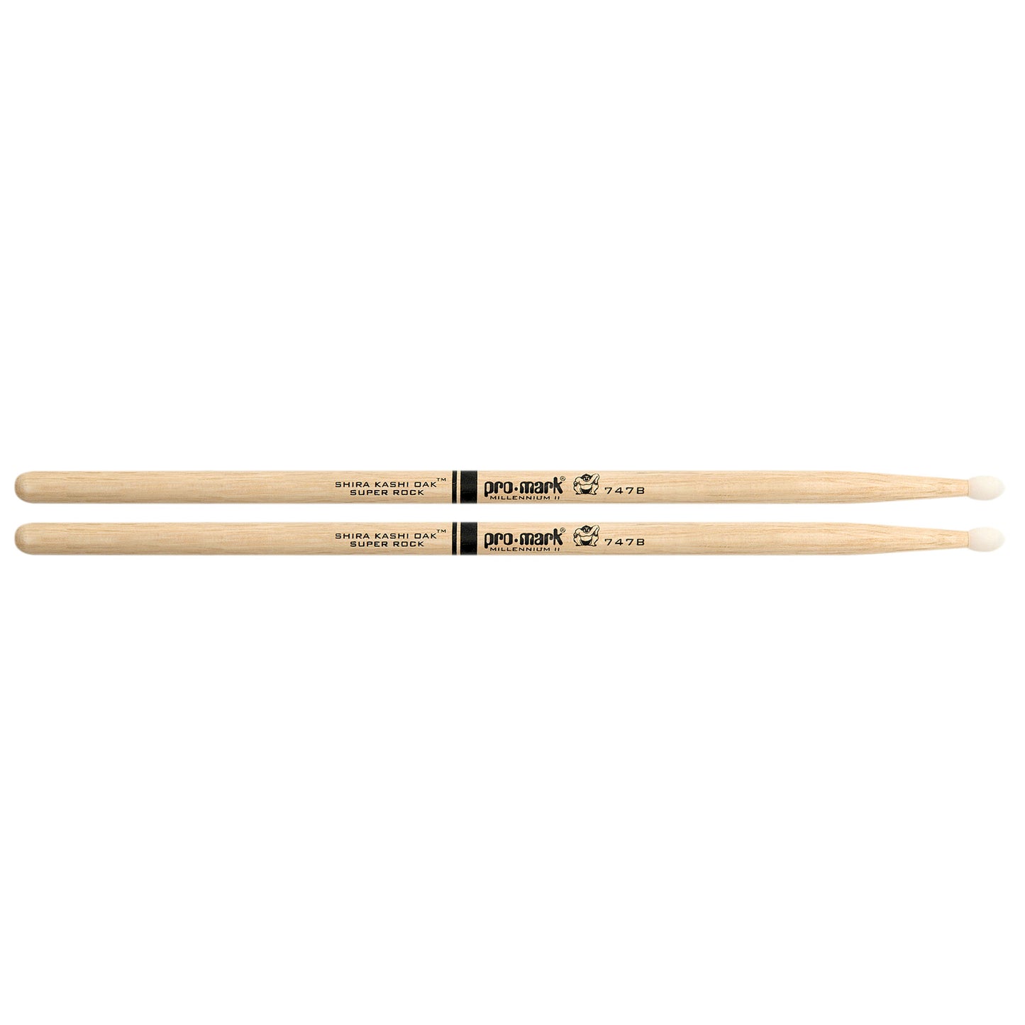 Promark Shira Kashi Oak 747B "Super Rock" Wood Tip Drumsticks