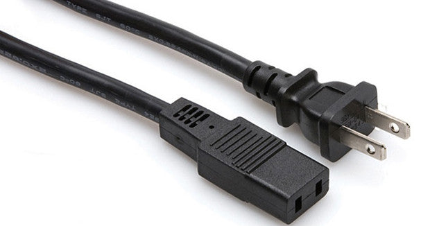 Hosa PWC-178 Power Cord, IEC C9 to NEMA 1-15P, 8ft