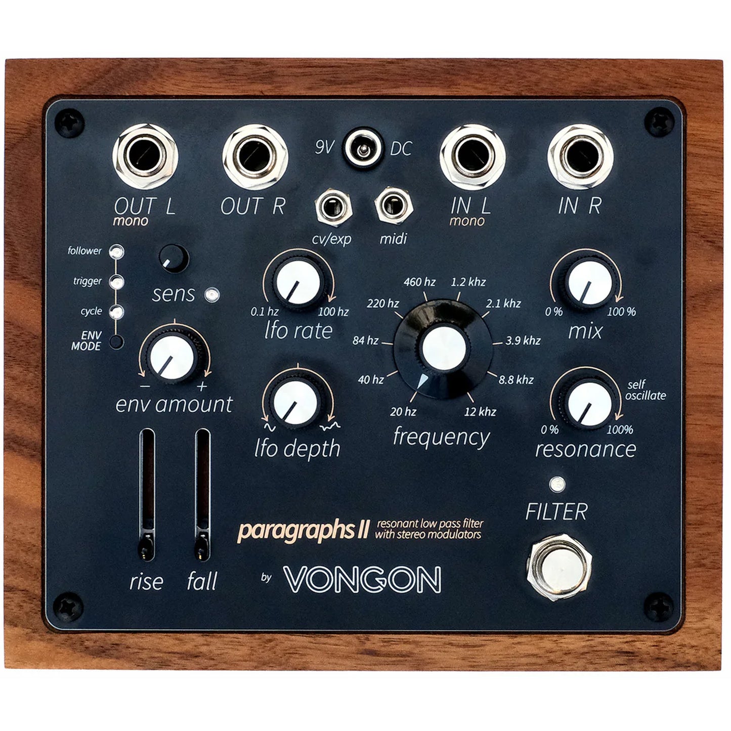 Vongon Paragraphs II - Resonant Low Pass Filter with Stereo Modulators