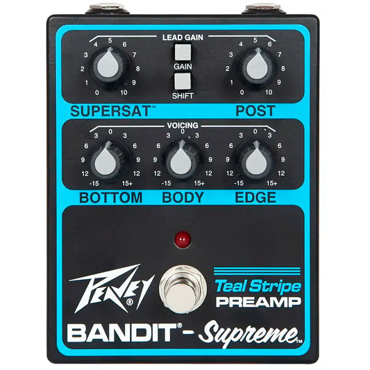 Peavey Bandit Supreme Teal Stripe Distortion Pedal