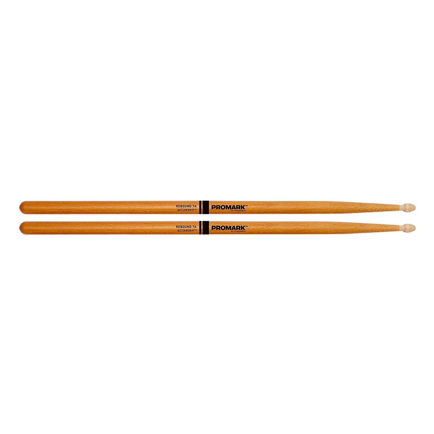 Promark ActiveGrip Rebound 7A Drumsticks, Acorn Tip, Clear