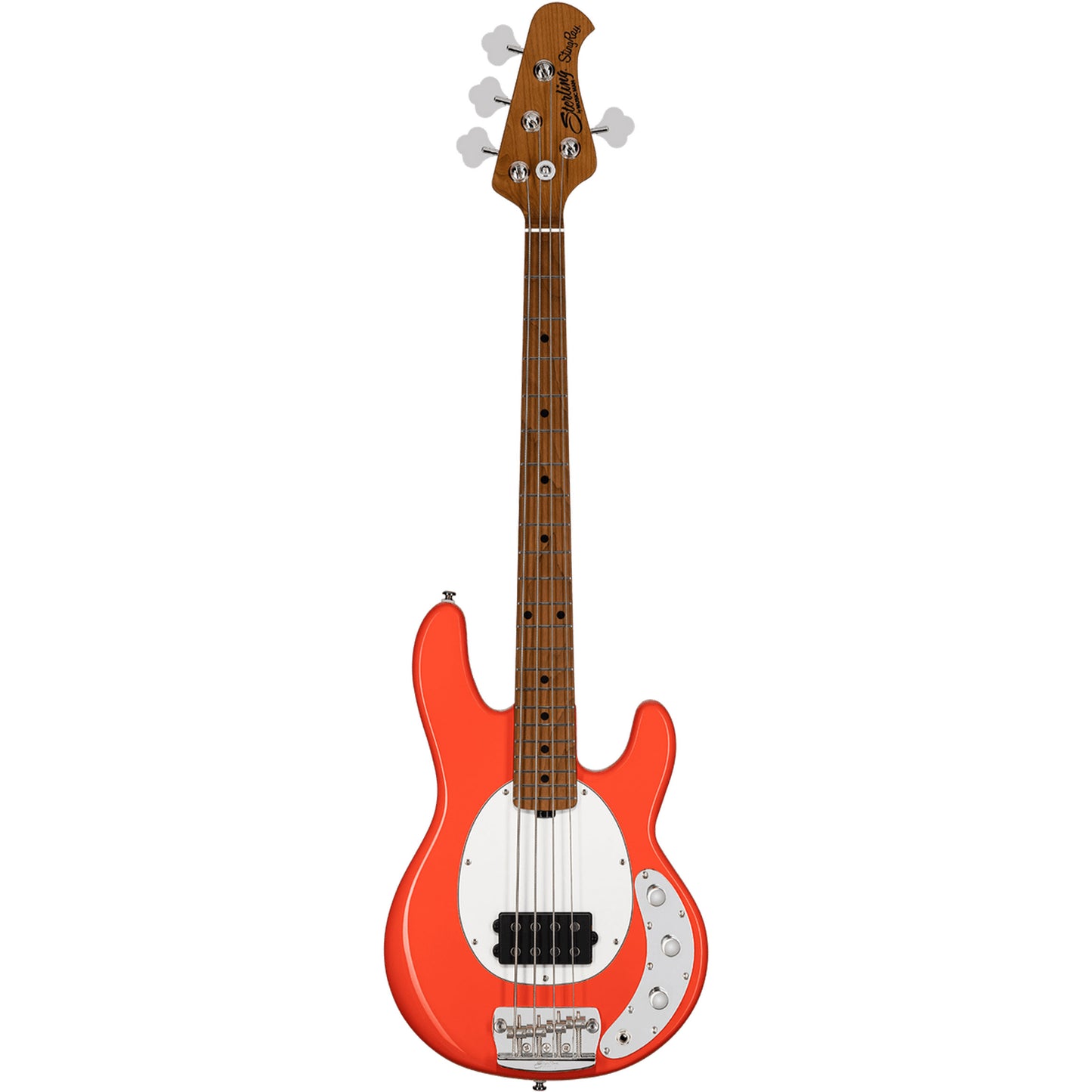 Sterling By Music Man StingRay RAYSS4 Short-scale Bass Guitar - Fiesta Red