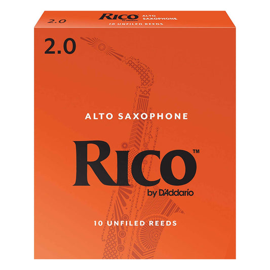 Rico Alto Sax Reeds, Strength 2.0, 10-pack