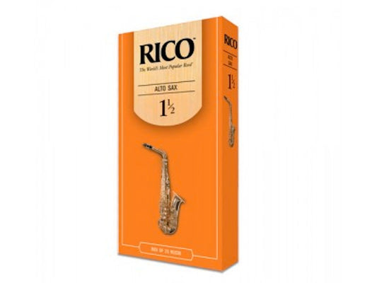 Rico Eb Alto Saxophone Reeds, 1.5 Strength, 25 Count