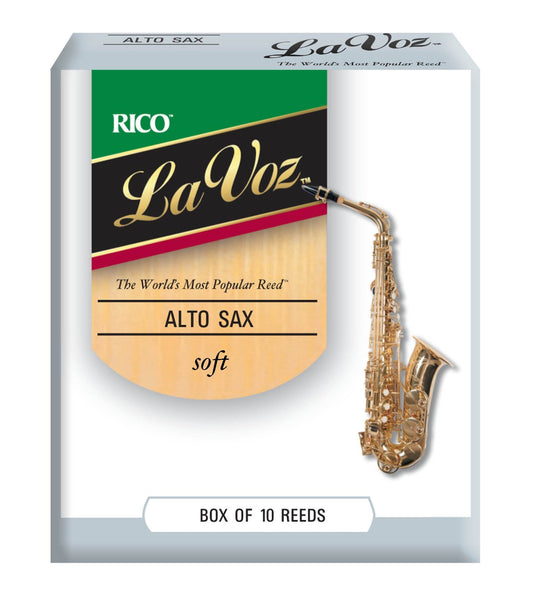 Rico La Voz Alto Saxophone 10-Pack, Soft Strength