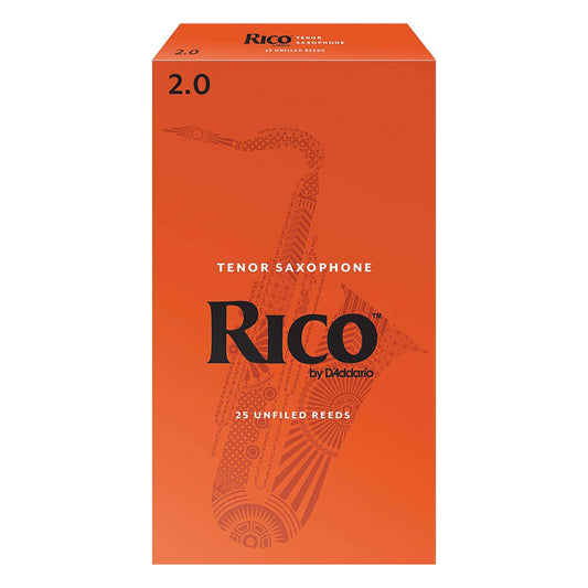 Rico by D'Addario RKA2520 Tenor Sax Reeds, Strength 2.0, 25-pack