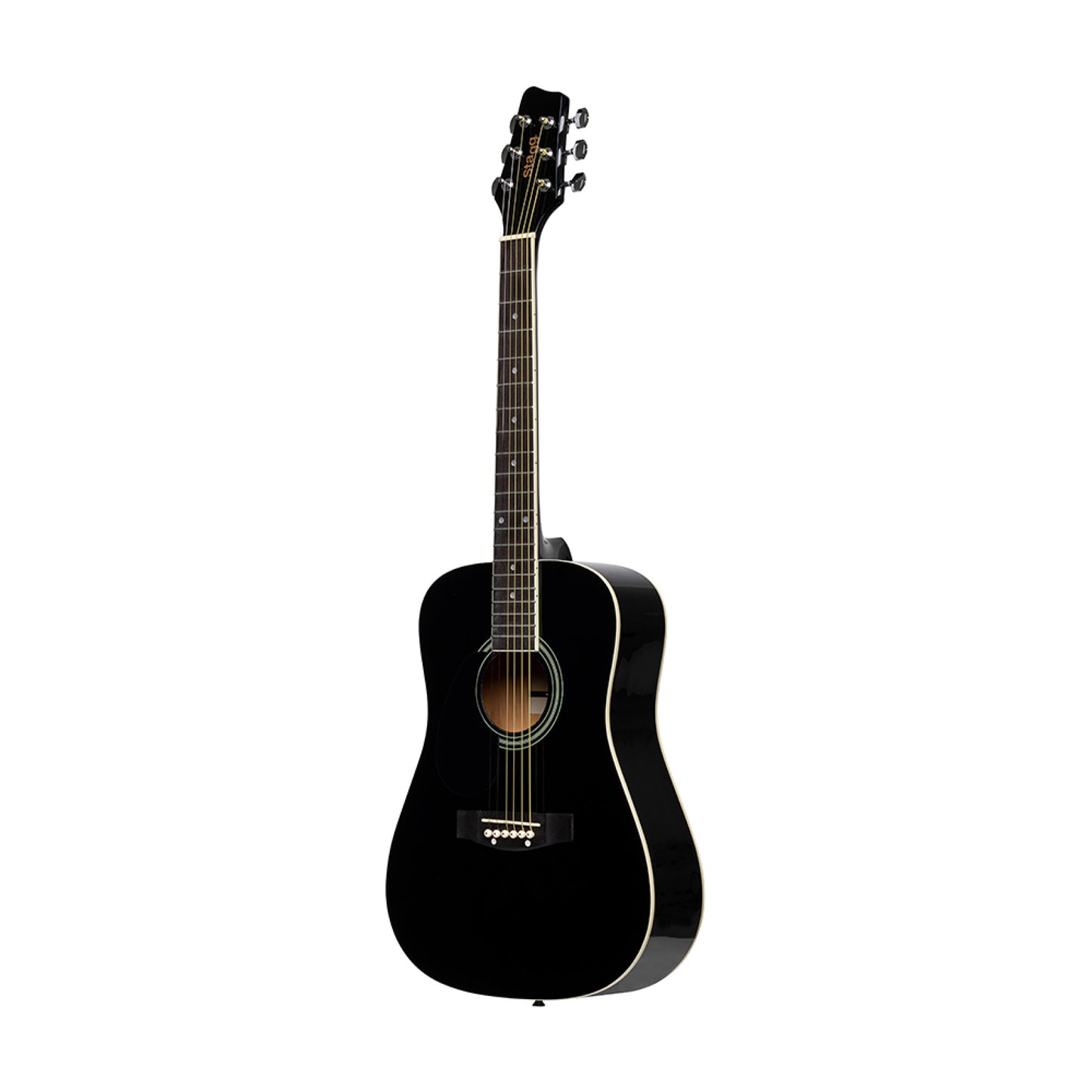 Stagg SA20D 3/4 Size Left Handed Acoustic Guitar in Black