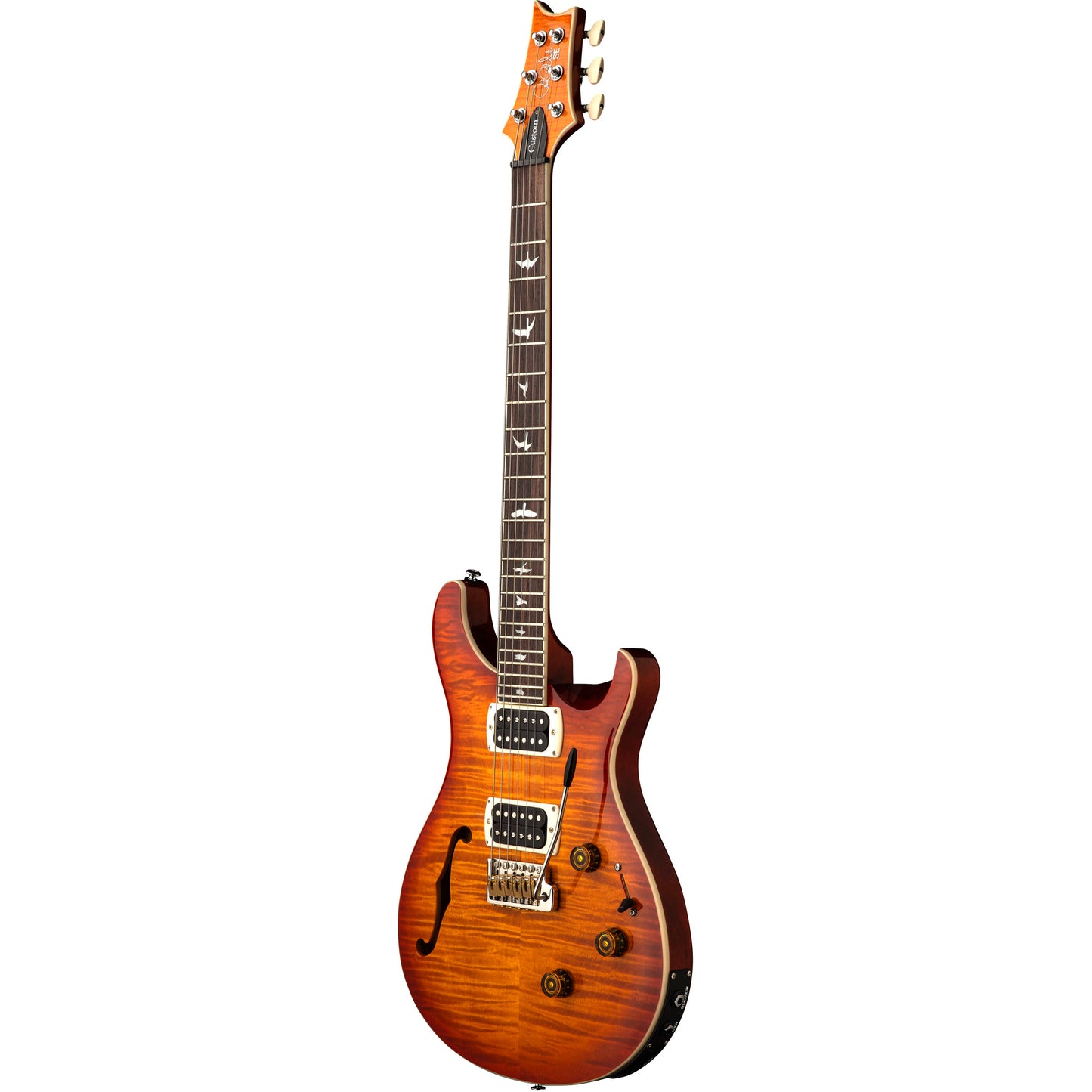 PRS SE Custom 24 Semi-Hollow Piezo Electric Guitar - Vintage Sunburst