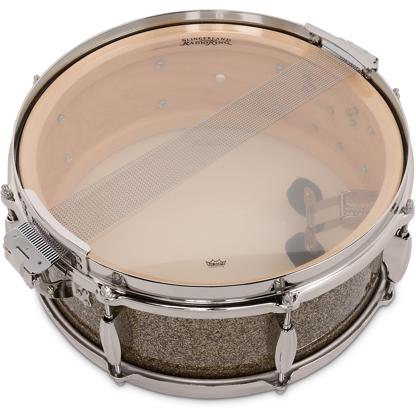 Slingerland Radio King 5.5x14 Solid Maple Snare Drum - Gold Glass