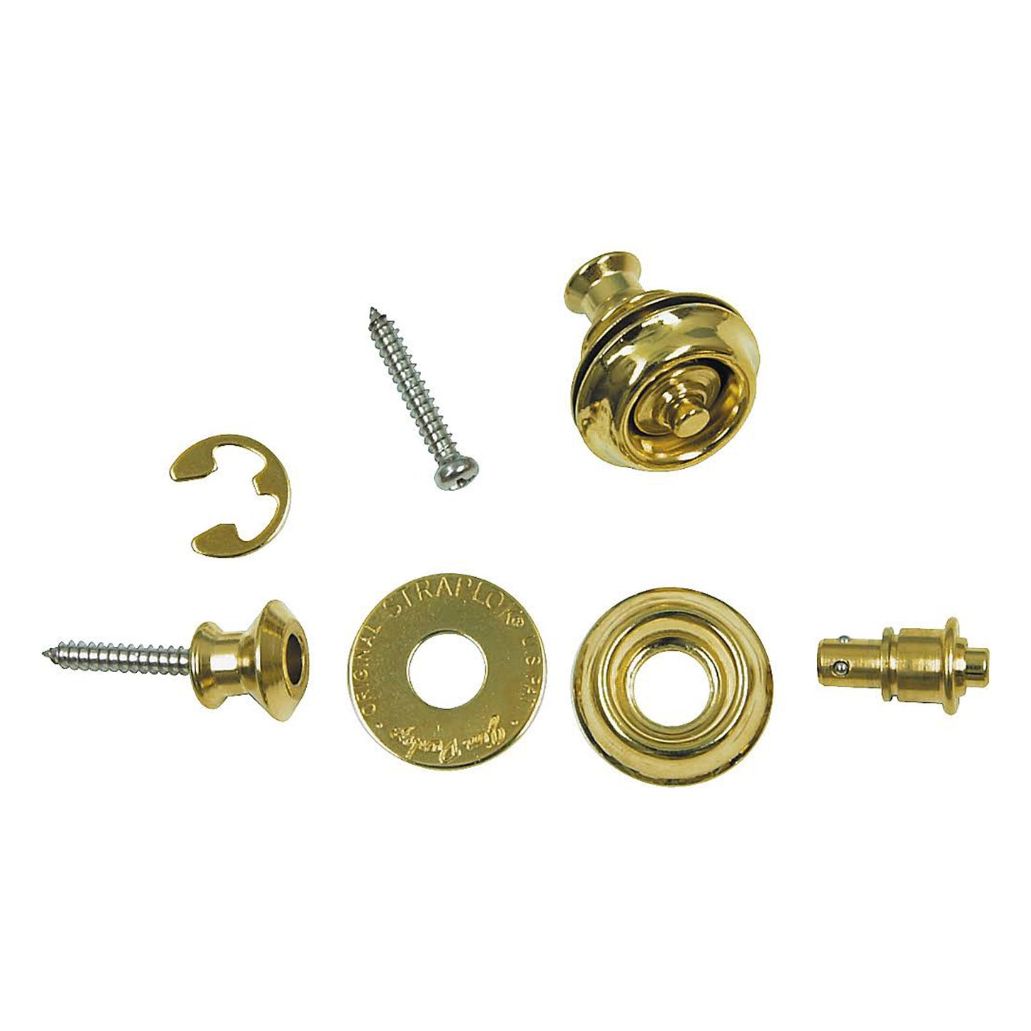 Dunlop SLS1032BR Straplok® Dual Design Strap Retainer System, Brass