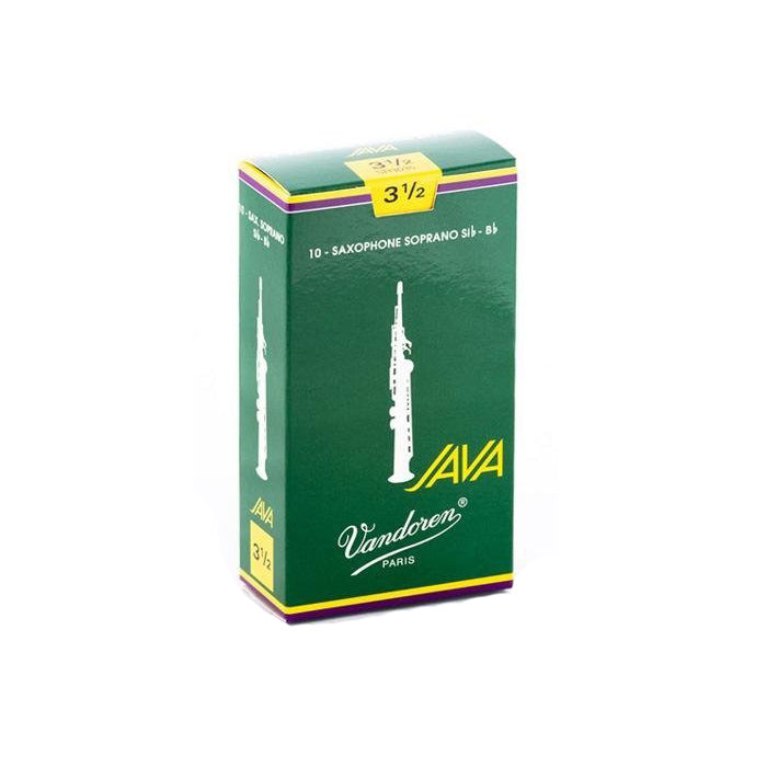 Vandoren SR3035 Java Soprano Sax Reeds, 10CT, 3.5 Strength
