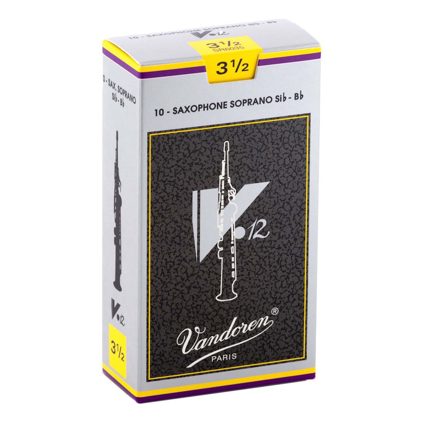 Vandoren SR6035 Soprano Sax V.12 Reeds Strength 3.5; Box of 10