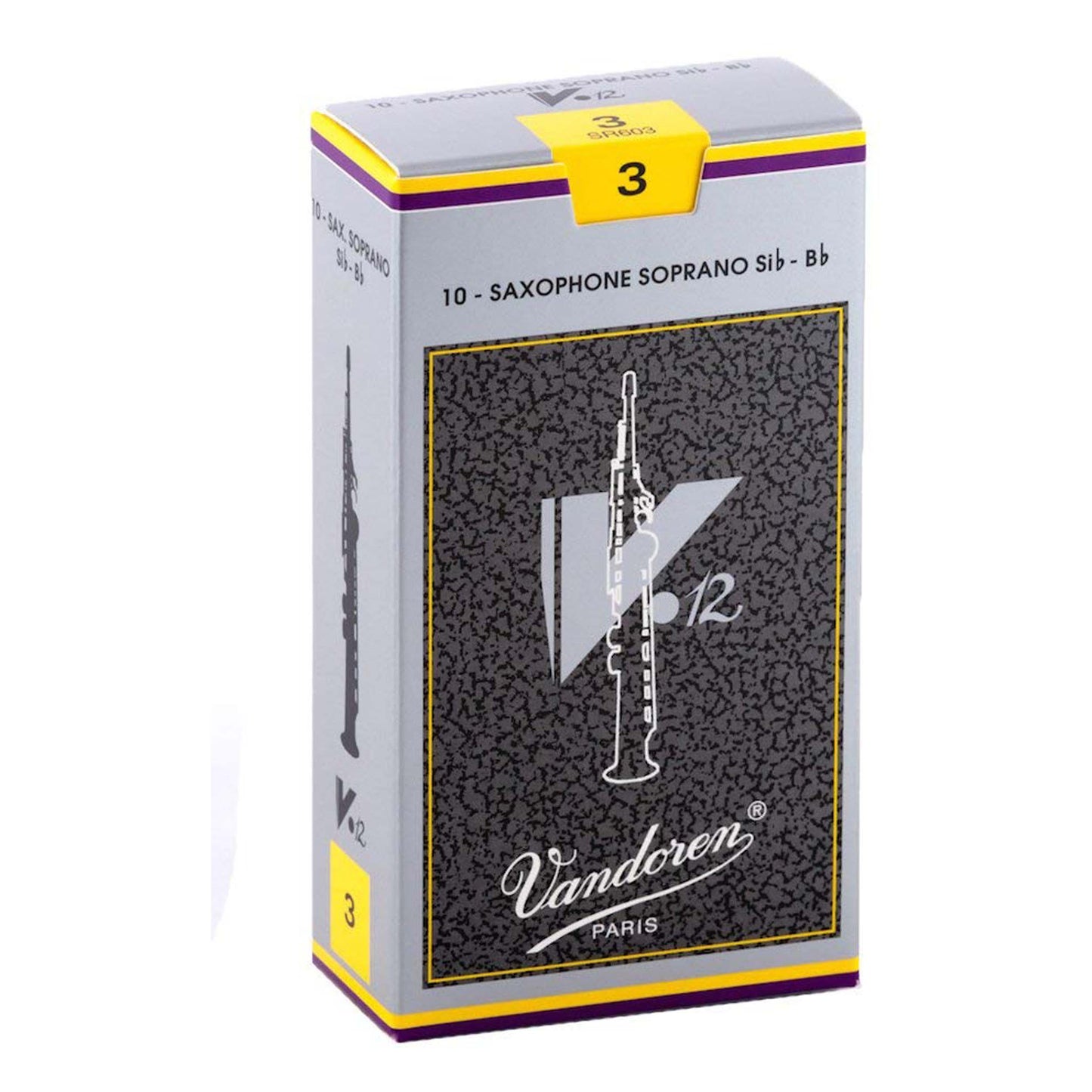 Vandoren SR603 Soprano Sax V.12 Reeds Strength 3; Box of 10