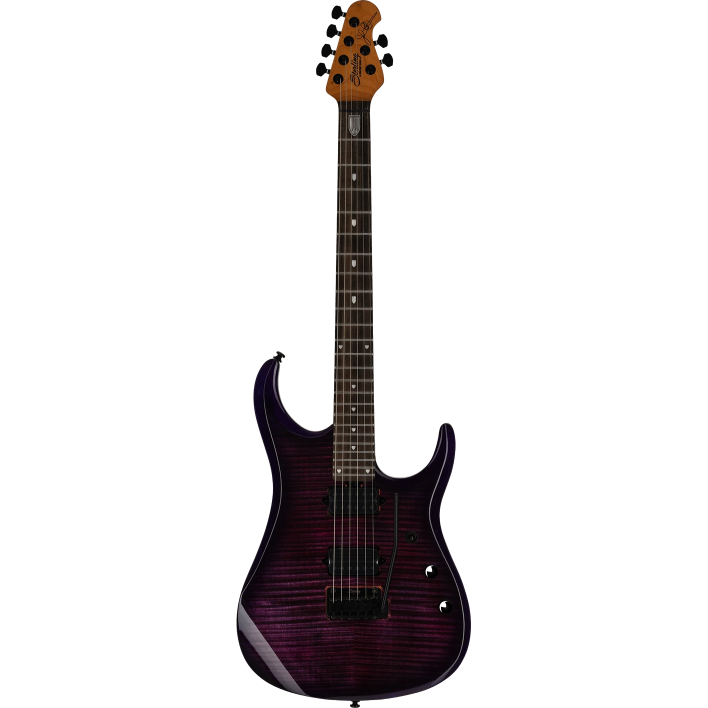 Sterling by Music Man JP150D Flame Maple Electric Guitar - Purple Nebula