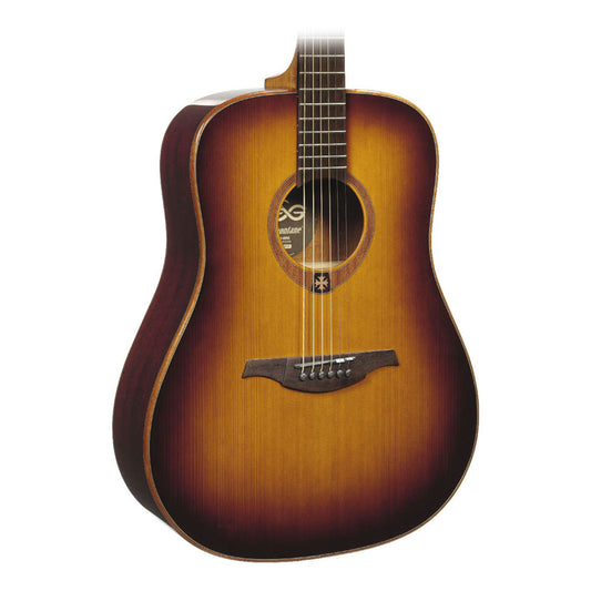 Lag T100DBRS Dreadnought Acoustic Guitar - Brown Shadow Sunburst