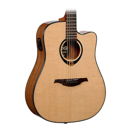 Lag T80DCE Dreadnought Acoustic-Electric Guitar Solid Spruce Top - Natural