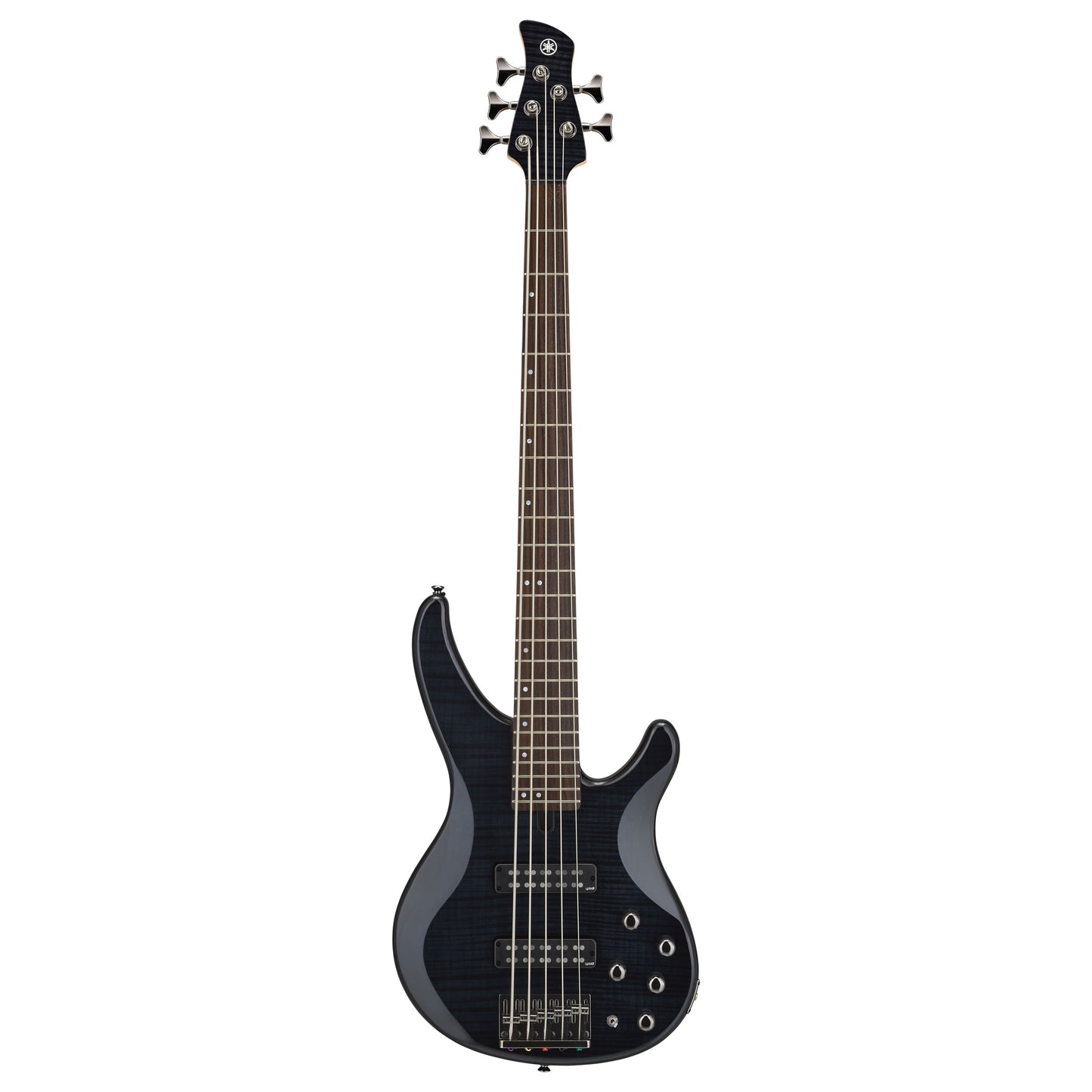 Yamaha TRBX605FMTBL 5 String Bass with Flame Maple Top in Trans Black