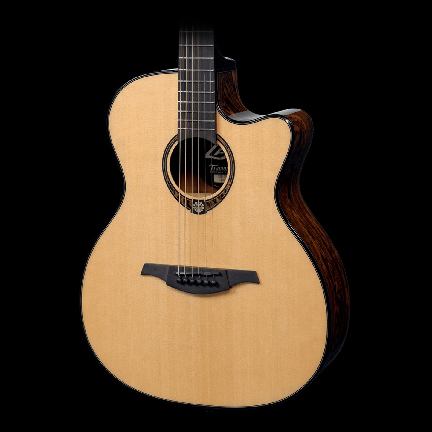 Lag TSE-701ACE Acoustic-Electric Auditorium Guitar Snakewood w/ Case