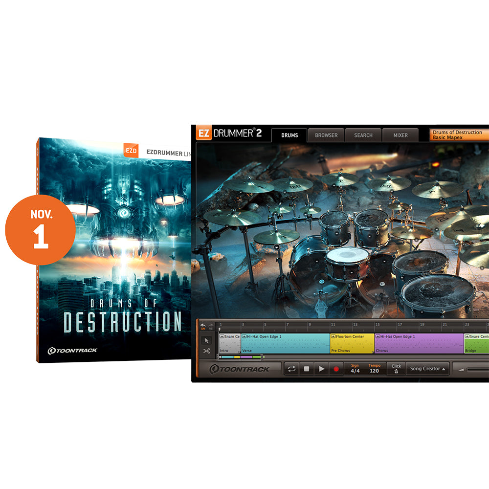 Toontrack Drums of Destruction EZX Expansion for EZ Drummer