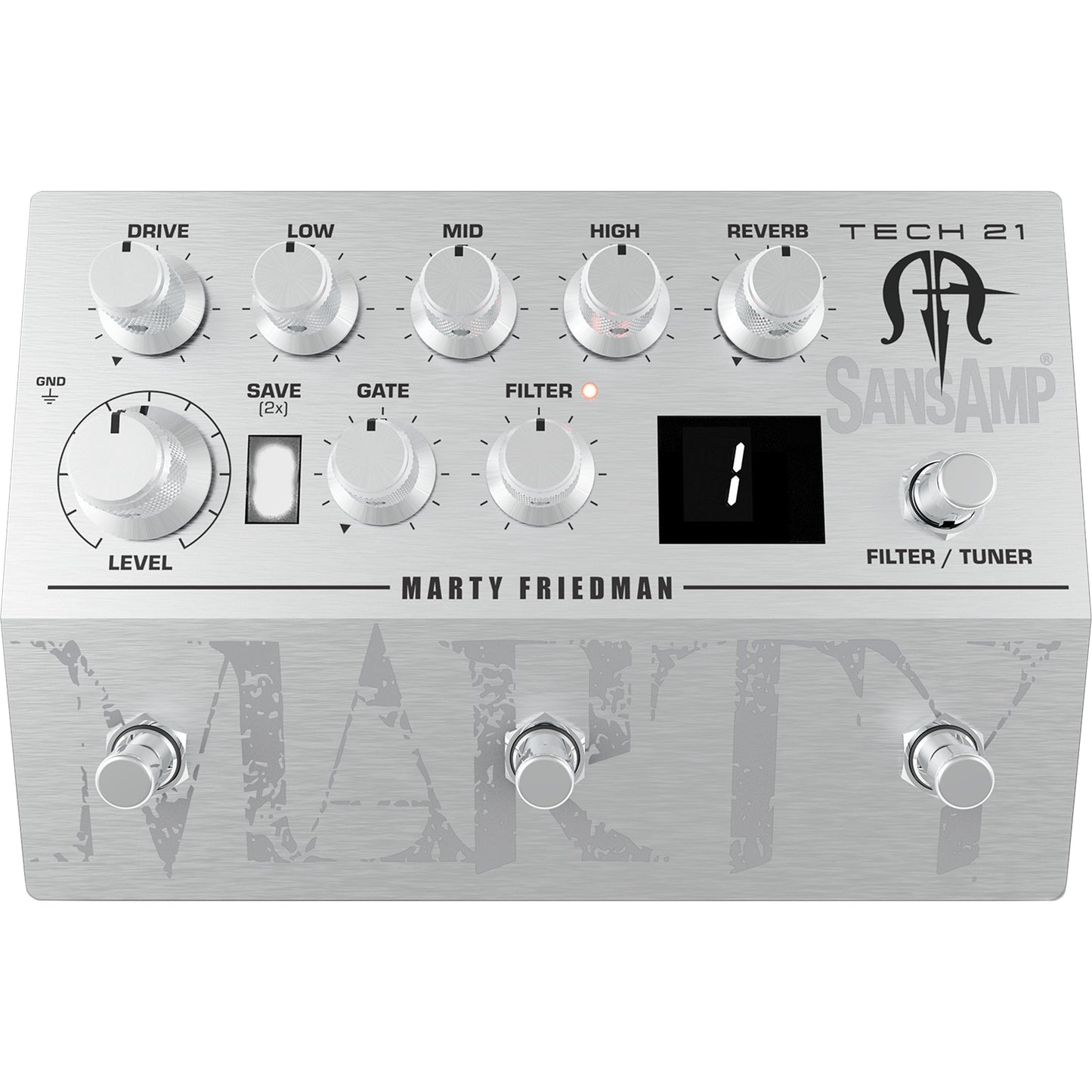Tech 21 Marty Friedman Signature SansAmp Guitar Preamp Pedal