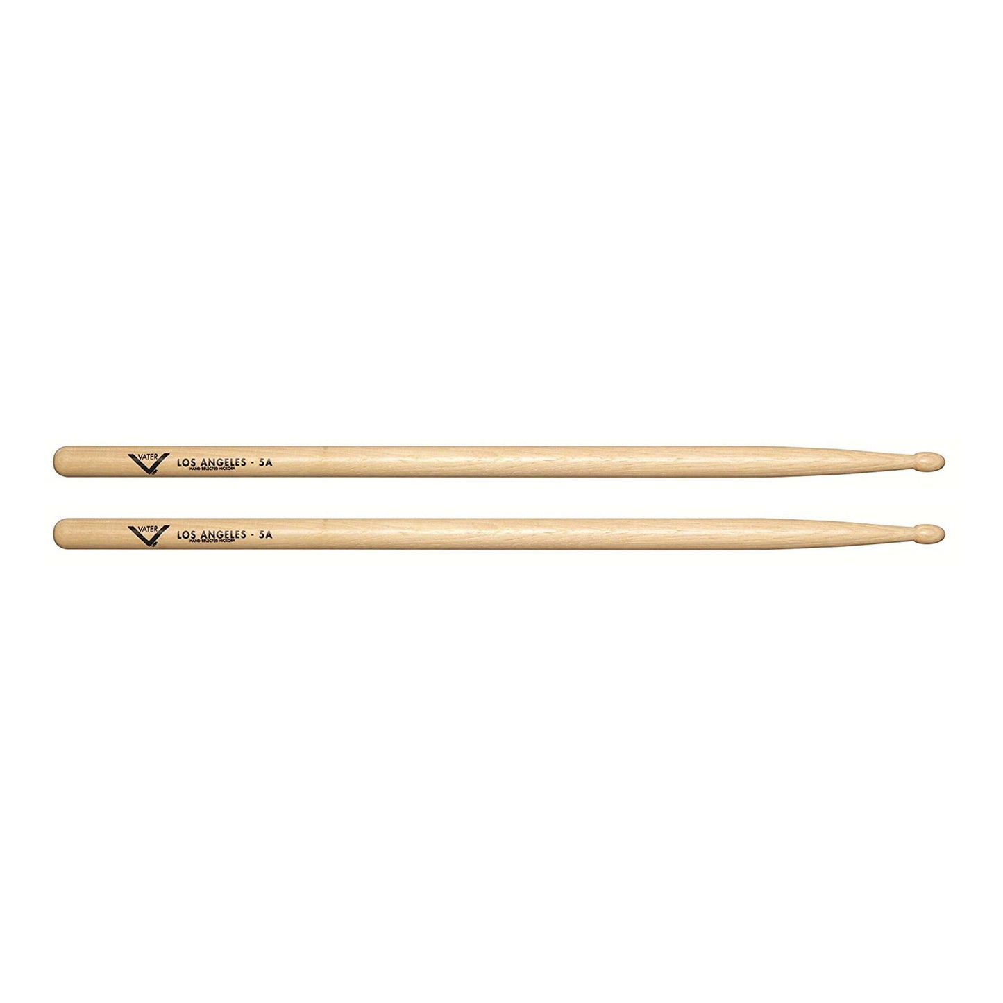 Vater VH5AW Los Angeles 5A Wood Tip Hickory Drum Sticks, Pair
