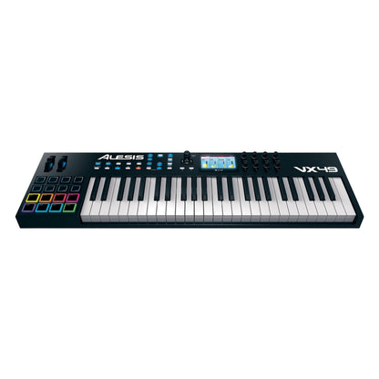 Alesis VX49 | 49-Key USB MIDI Keyboard & Drum Pad Controller W/Color Screen (VX49)