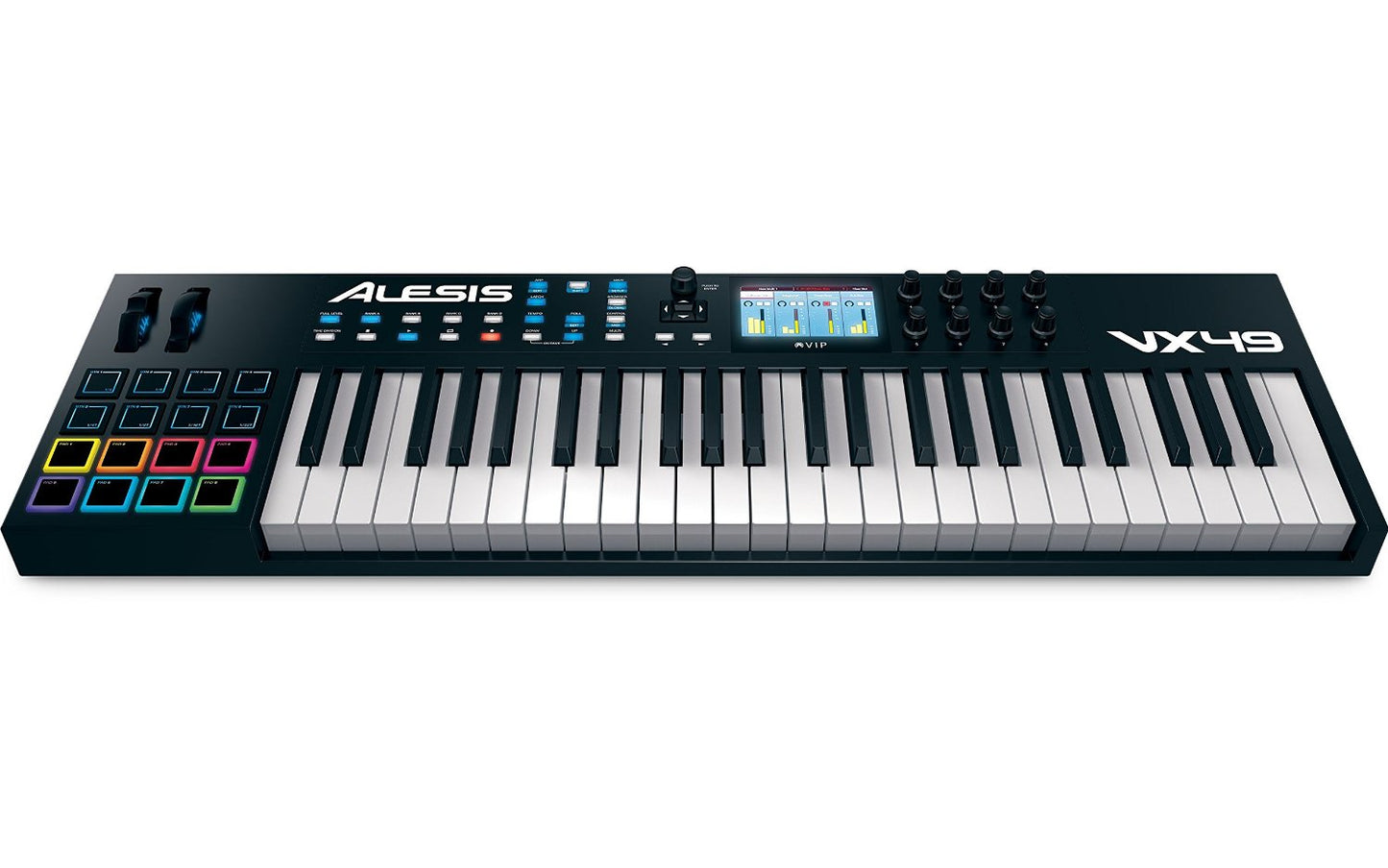 Alesis VX49 | 49-Key USB MIDI Keyboard & Drum Pad Controller W/Color Screen (VX49)
