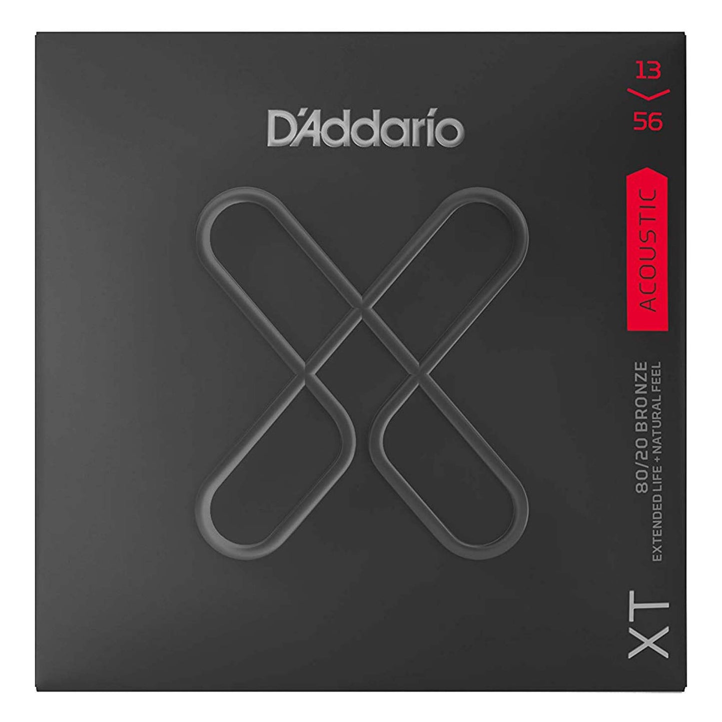 D'Addario XT Phosphor Bronze Acoustic Guitar Strings, Medium, 13-56