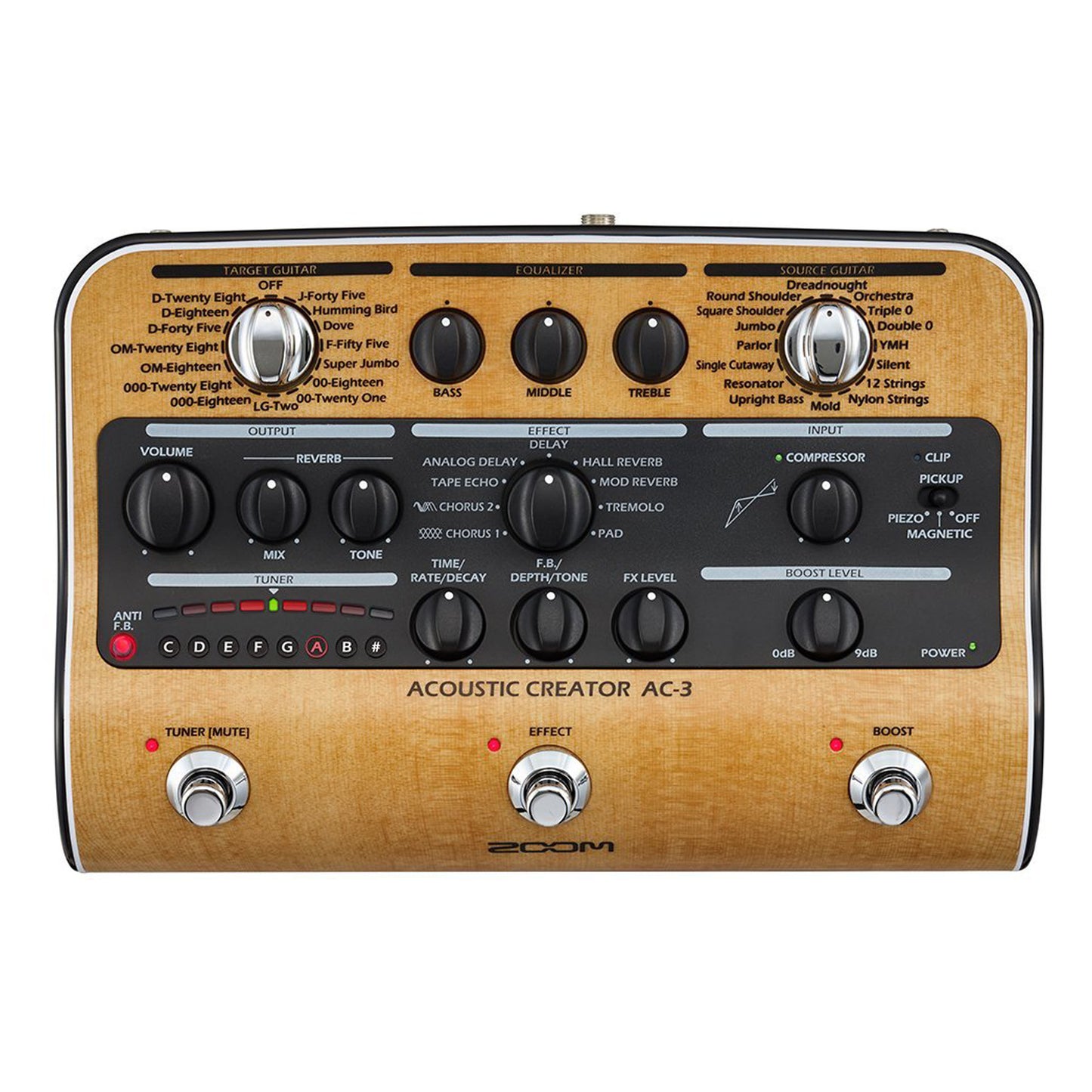 Zoom AC-3 Acoustic Creator Multi Effects Pedal