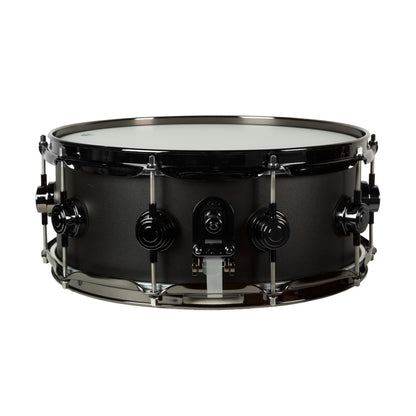 Drum Workshop 3mm 5.5”x14” Aluminum Black Powder Coated Snare Drum w/BN Hardware