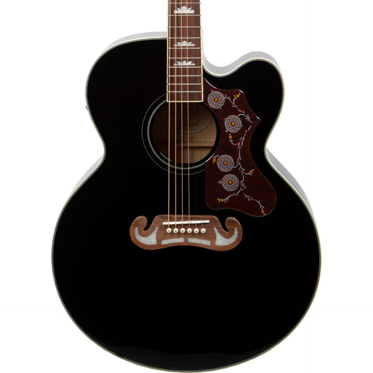 Epiphone J-200 EC Studio Acoustic-Electric Guitar, Black