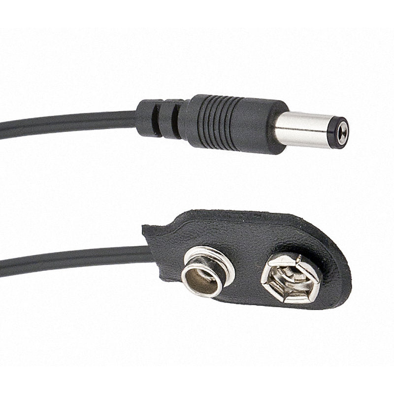 9v pedal cable Voodoo Lab PPBAT Battery Snap to Straight 2.1mm Cable