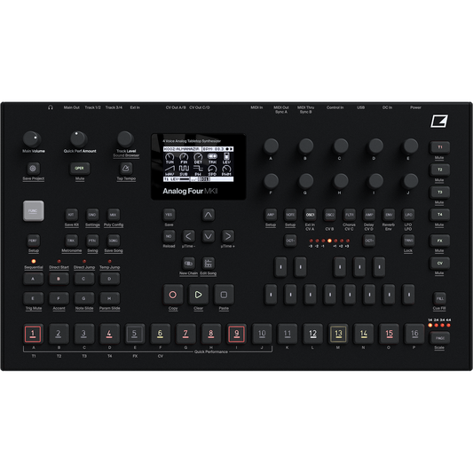 Elektron Analog Four MKII Black 4-voice Analog Synthesizer with Sequencer