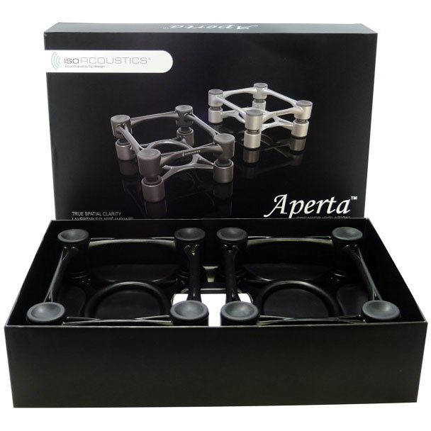 IsoAcoustics Aperta 200 Isolation Speaker Stands - Black - Pair