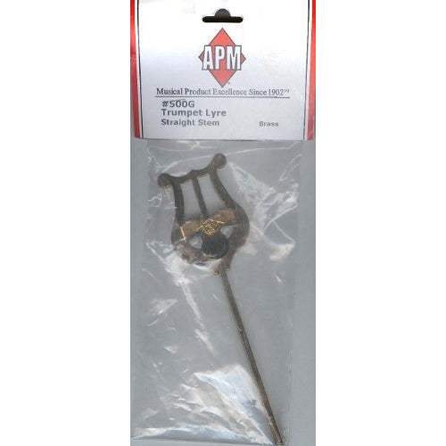 APM 500G Straight Stem Trumpet Lyre in Brass