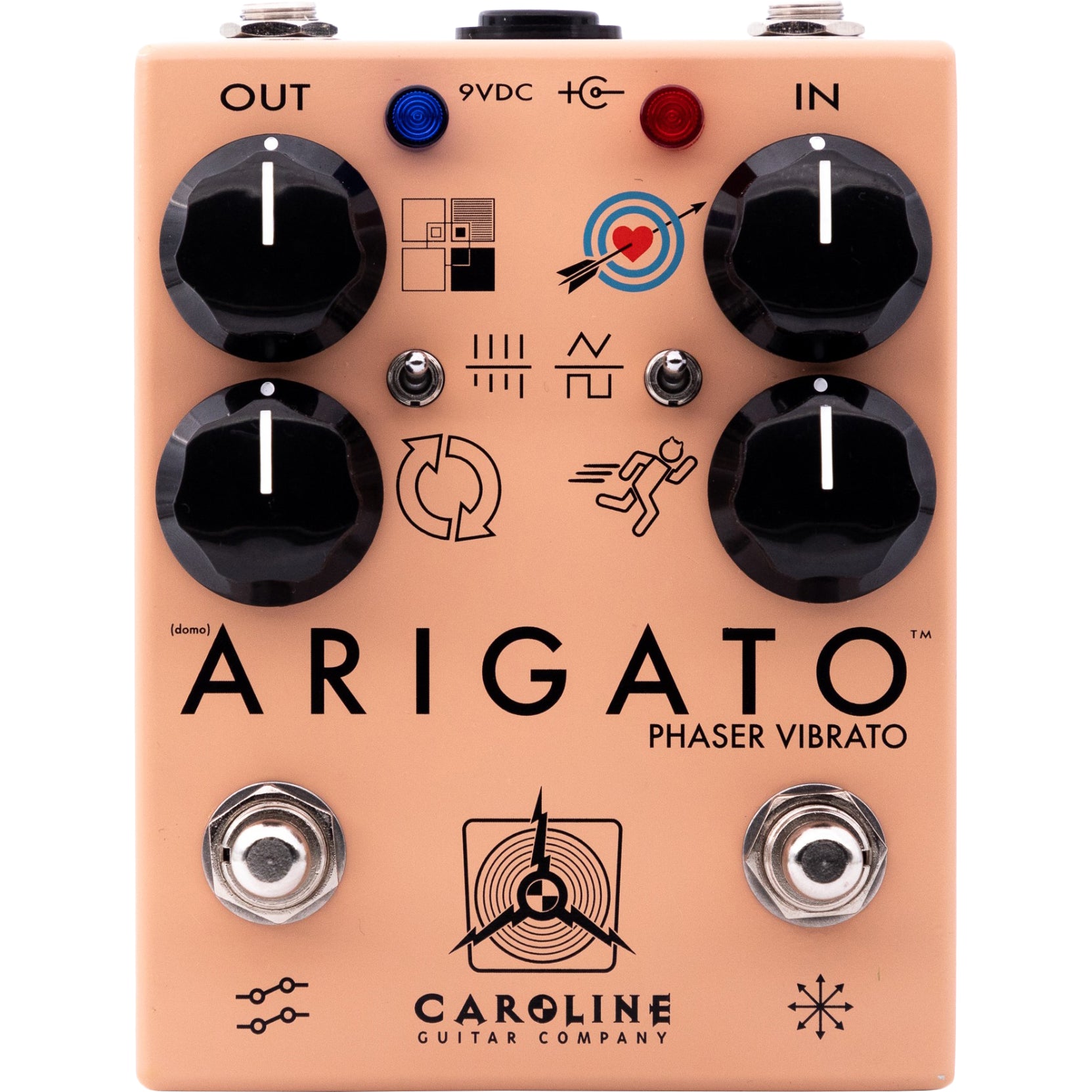 guitar pedal company Caroline Arigato Phaser/Vibrato Pedal