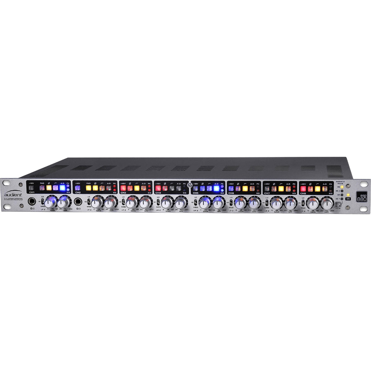 Audient ASP880 8-Channel Class A Mic Preamplifier and ADC