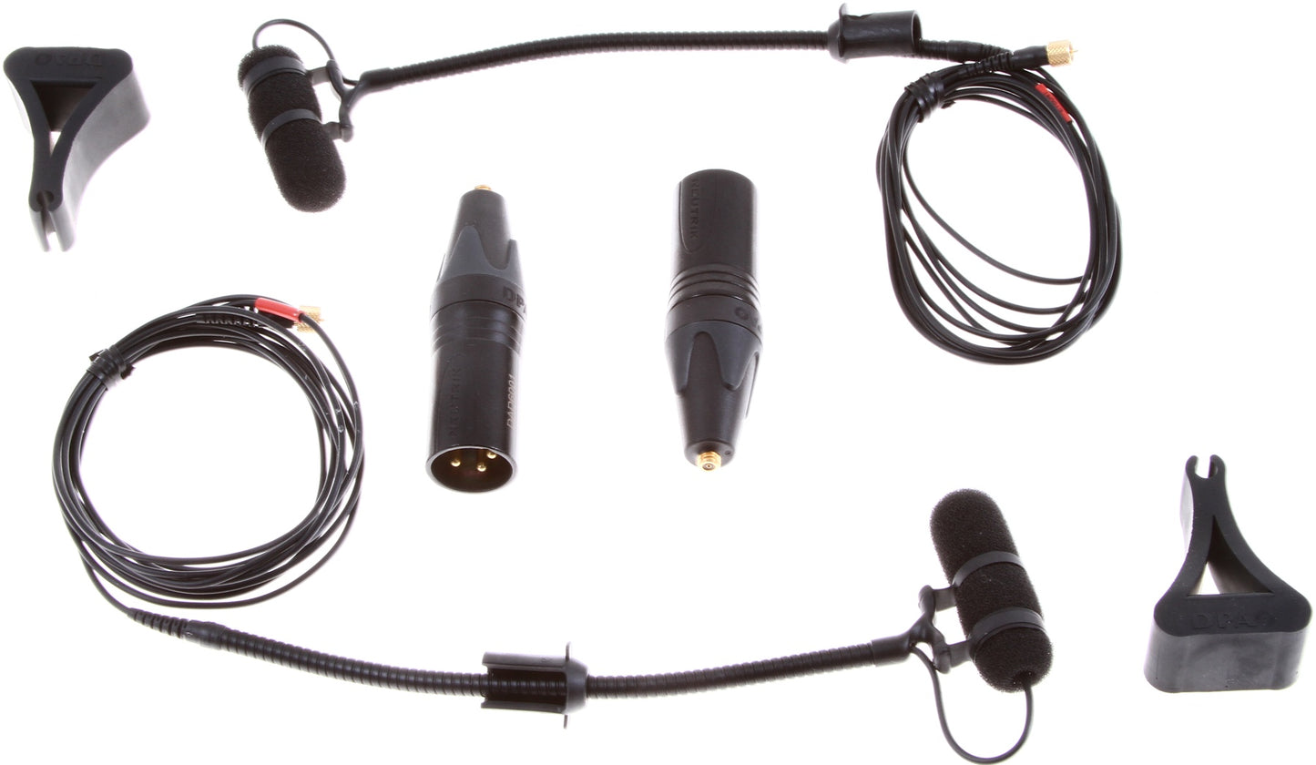DPA 4099P Stereo Kit- Two Matched Super Cardioid Microphones Piano System