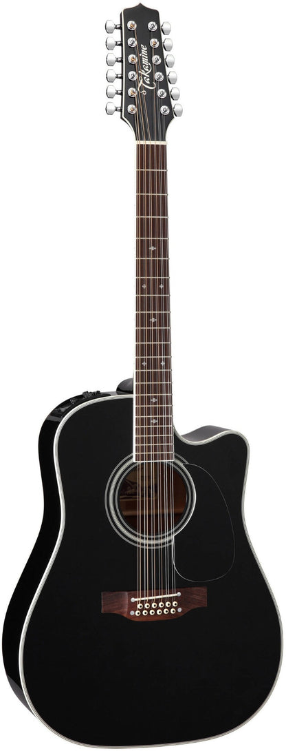 Takamine Legacy Series EF381SC 12-String Acoustic Electric Guitar in Black
