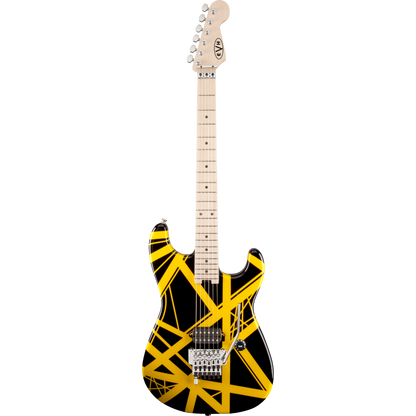 EVH Striped Series Electric Guitar - Black with Yellow Stripes