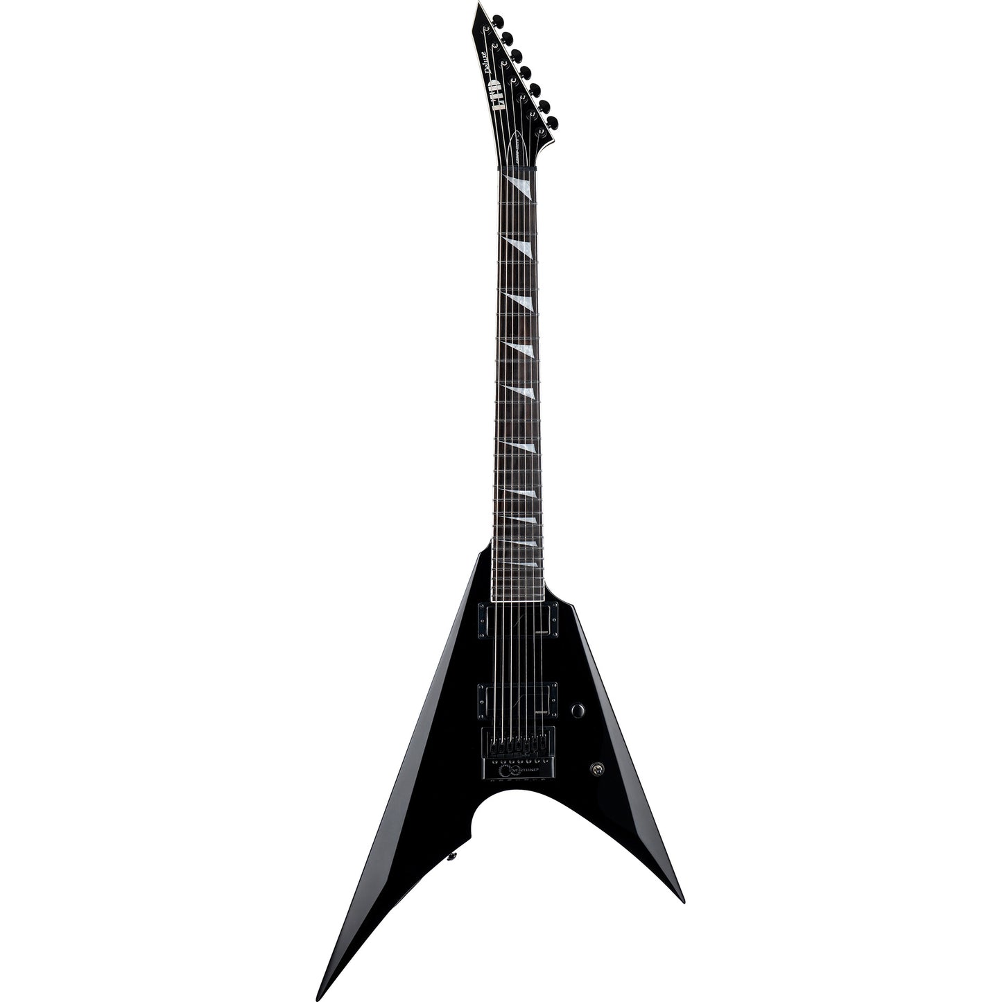 LTD Arrow-1007B 7-String Electric Guitar with Evertune, Black