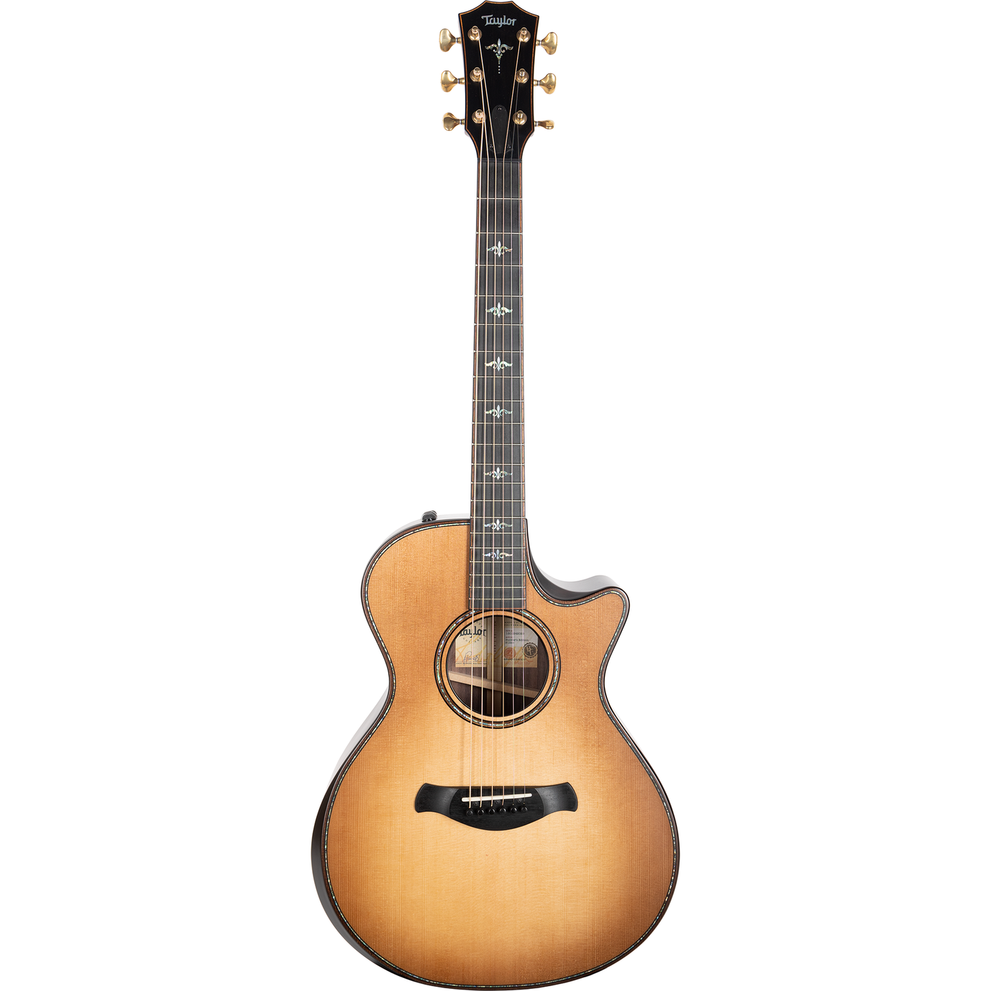Taylor 912CE Builders Edition Grand Concert Acoustic Electric Guitar, Wild Honey Burst