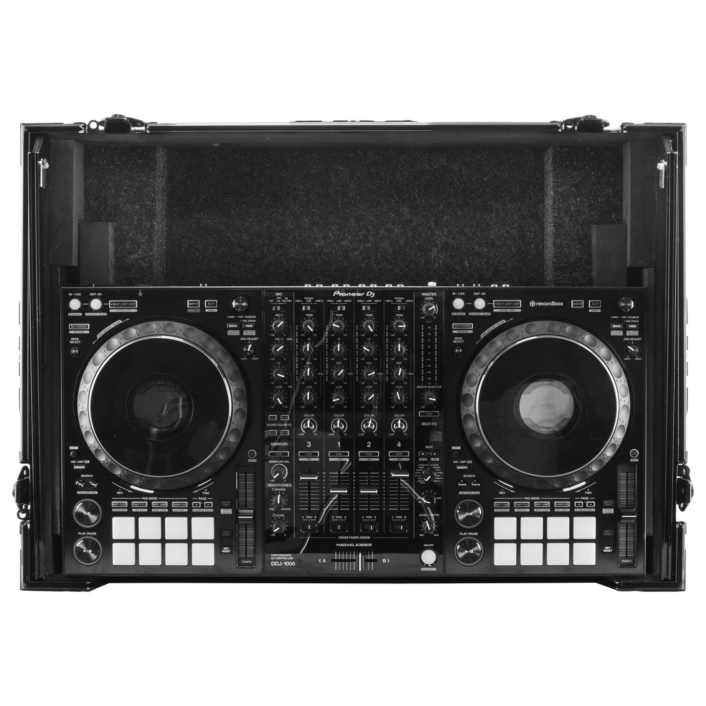 ODYSSEY FZGSDDJ1000BLCW Pioneer DDJ-1000 DDJ-1000SRT Case in Black Corner Wheels
