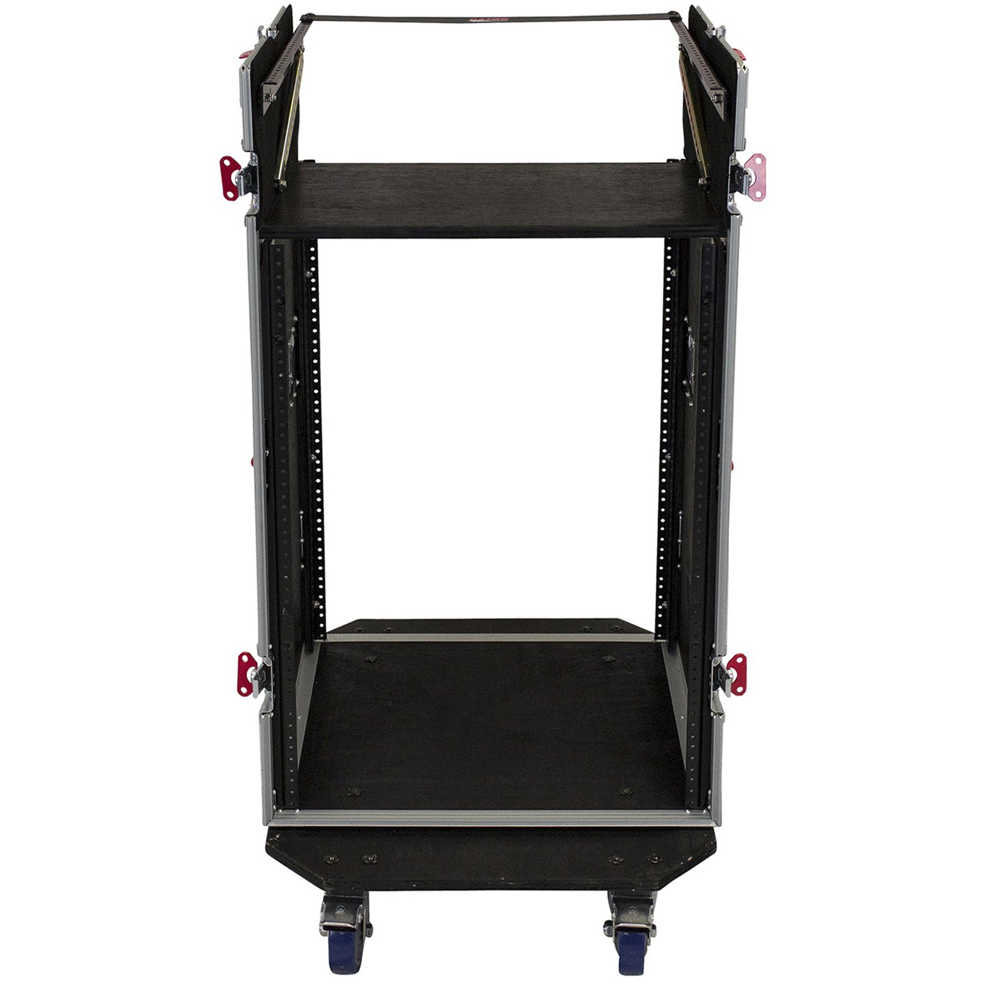 Gator Gtour 10x16 16-Space 19” Flight Rack with Heavy Duty Casters