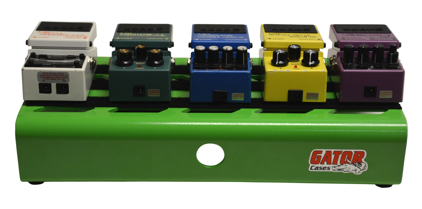 Gator GPB-LAK-GR Small Aluminum Pedal Board with Carry Bag, Green