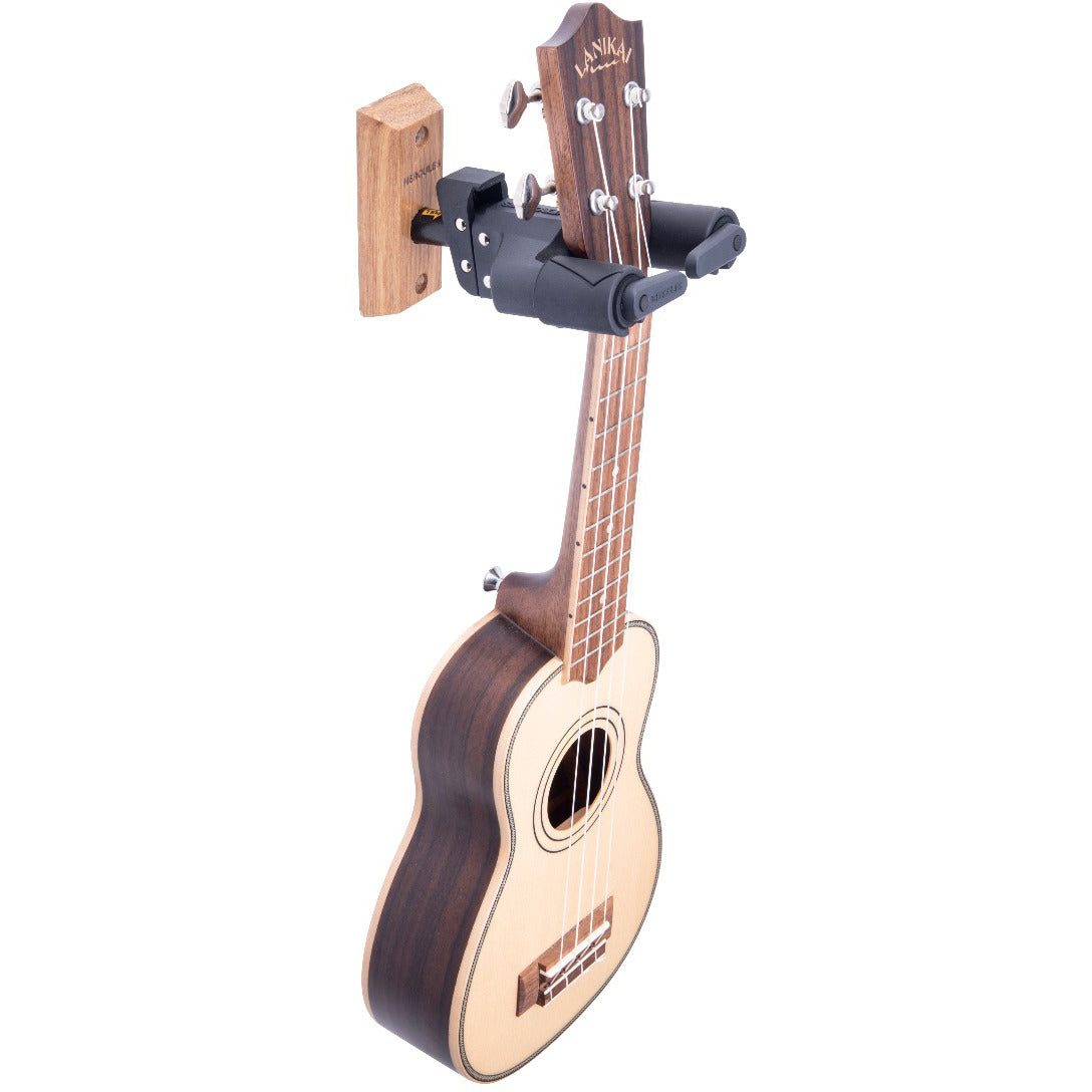 HERCULES Stands GSP38WB Plus Auto-Grip Wallmount Guitar Hanger - Wood Base
