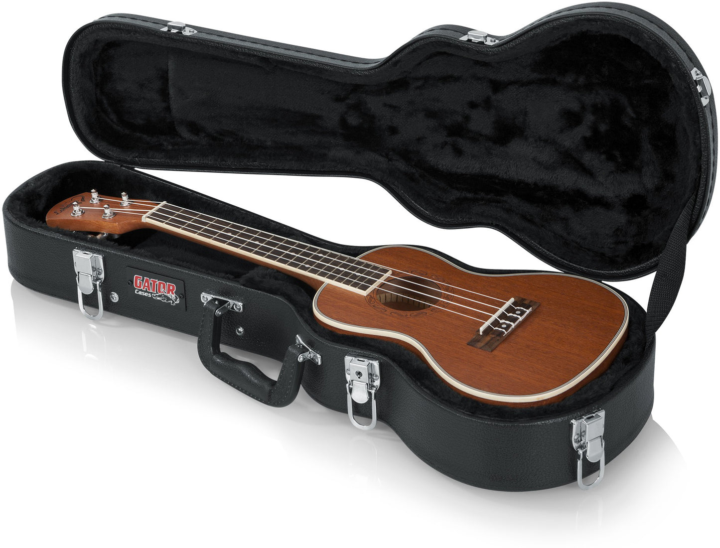 Gator Cases GWE-UKE-CON Hard-Shell Wood Case for CONCERT-Style Ukulele