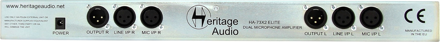 Heritage Audio HA73X2 Dual-Channel Full Rack Mic Pre