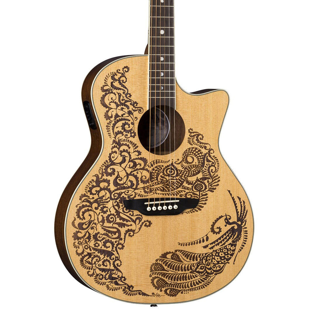 Luna Guitars Henna Paradise Acoustic Electric Guitar - Open Pore Natural
