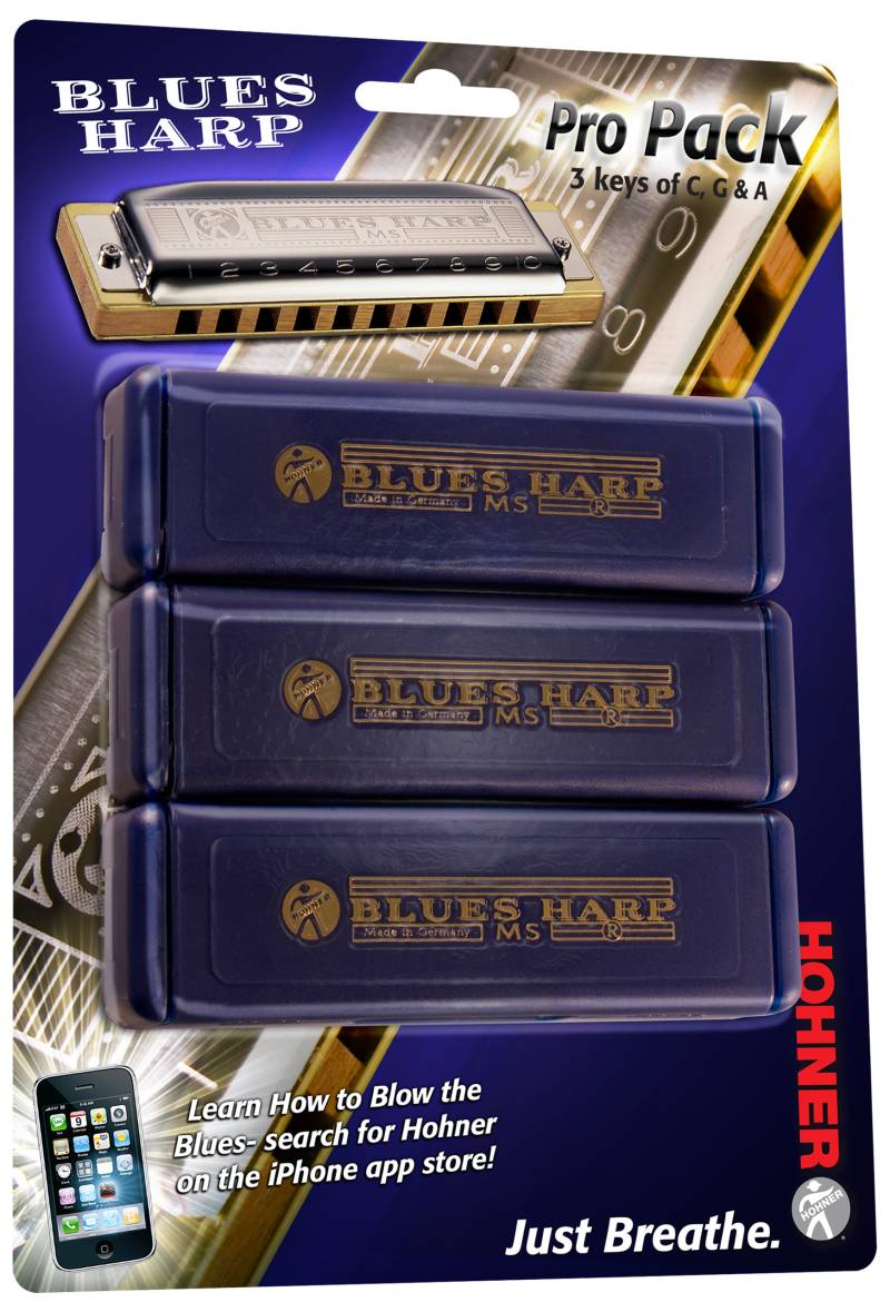 Hohner 3P532 Blues Harp Pro Pack 3 Harmonicas